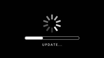 Update Loading Progress Bar with Spinner Animation UI Element video