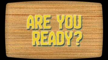 Are You Ready Glitch Animation Vintage TV Static Intro video