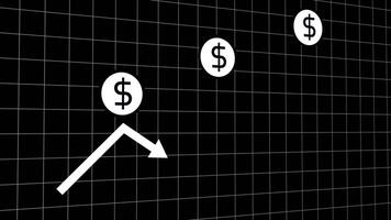 Rising Profit Chart Animation with Dollar Signs, Business Growth Concept video