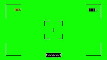 Camera Viewfinder Recording Overlay Animation with Green Screen video