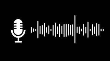 Podcast Microphone Sound Wave, Voice Recording Visualizer Animation video
