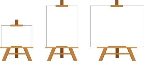 Flat style painting easel icon with blank canvas illustration vector