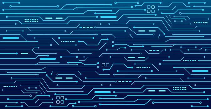 un horizontalmente orientado circuito tablero antecedentes vector