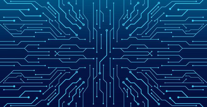 resumen circuito tablero con conectado líneas vector