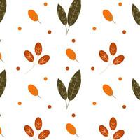 Autumn leaves pattern for decor and textiles vector