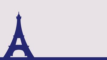 Eiffel Tower And Bastille Day Fireworks Background Animation. 4k Animation video