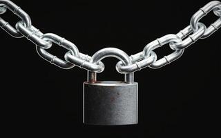 A chain with a padlock on it photo