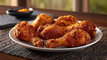 Fried chicken close-up photo, Chicken fried image photo