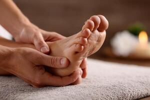 A person getting a foot massage photo