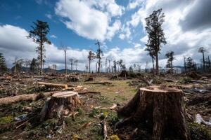 The destruction of the forest in the uk photo