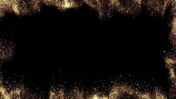Golden Glitter Frame With Black Center Background Design video