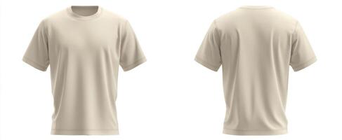 The versatile t-shirt showcasing front and back views for design considerations. photo