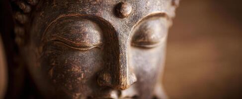 The Serene Buddha Statue Evoking Tranquility and Spiritual Reflection photo
