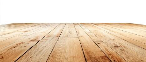 The wooden floor with a light and spacious appearance for interior design. photo