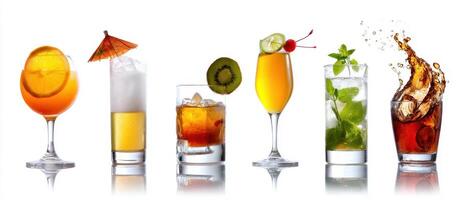 The Beautiful Array of Colorful Cocktails and Refreshing Beverages photo