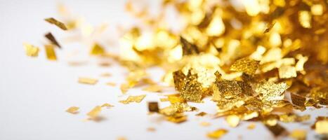 The shimmering gold glitter creating a vibrant and festive atmosphere photo