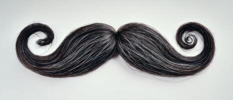 The playful mustache design with elegant curls and stylish flair. photo