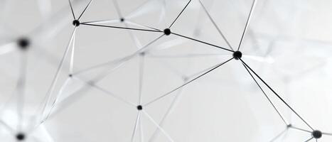 The intricate network of connected lines and nodes creating a modern abstract design. photo
