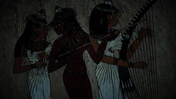 Ancient Manuscript Egyptian Papyrus in the Dark 04 video