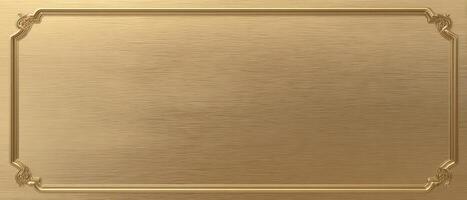 The Elegant Gold Frame with Brushed Texture and Decorative Edges photo