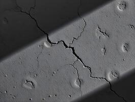 Crack in the surface of the moon photo