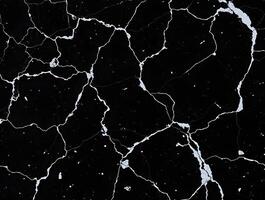 Cracked Black Marble Texture Elegant Background for Design Projects photo