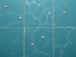 A blue marble tile with a gold frame photo