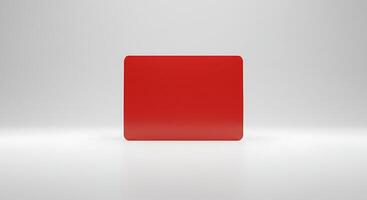 A red square on a white background photo