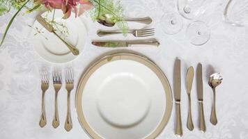 Dinner Decoration Table Top View video