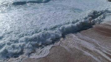 Aerial Drone of a beach and Sea Waves video