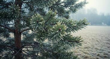 A tree with needles photo