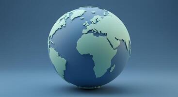 3d globe with earth on it photo
