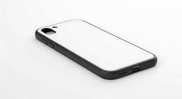 A white iphone case on a white surface photo
