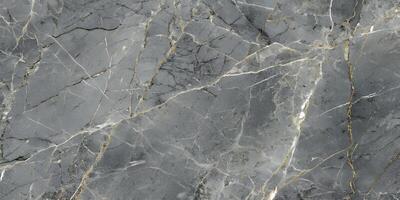 Dark Grey Marble Texture with Gold Veins Natural Stone Background photo