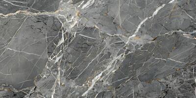 Dark Gray Marble Texture with White and Gold Veins Natural Stone Background photo