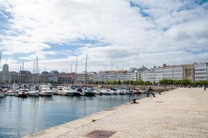 Panoramic view of the city of A Coruna. photo