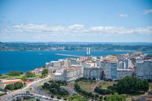 Panoramic view of the city of A Coruna. , photo