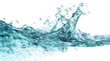 Dynamic Water Splash on White Background photo