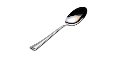 Stainless Steel Spoon. Essential Kitchen Utensil For Dining And Cooking Isolated On Transparent Background png