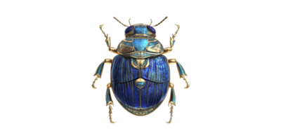Jewel-Encrusted Scarab Beetle Illustration. Luxurious Design And Ancient Symbolism Isolated On Transparent Background png