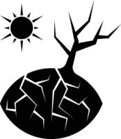 Drought, Famine Icon, Symbol Illustration vector