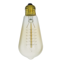 Retro Edison Teardrop Light Bulb Isolated png