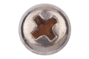 Rusted Round Phillips Screw Head Macro png