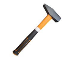 Heavy duty sledge hammer with black handle. png