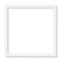 3D gray square frame paper cut style on white background graphic illustration. vector