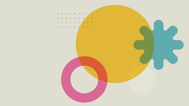 Aabstract various shapes vivid colors transparent overlap on gray background graphic illustration have blank space. vector