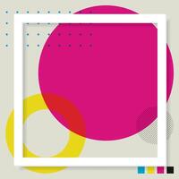 Colorful geometric shapes and patterns vector