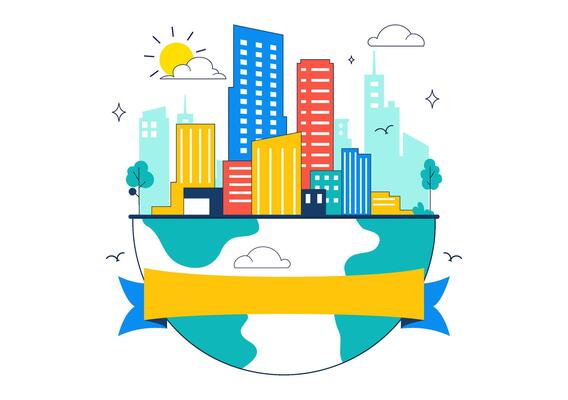 World Cities Day celebration Graphic promoting sustainable urbanization and collaborative international urban development goals