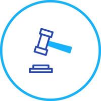 Gavel icon symbolizing law justice and legal procedures representing fair judgment in cases and auctions illustration vector