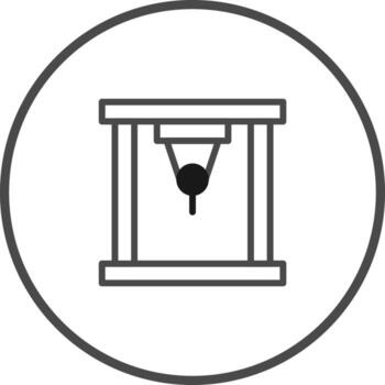 Simple physics concept pendulum and diagram demonstrating motion principles illustrated for education and science applications in linear design vector